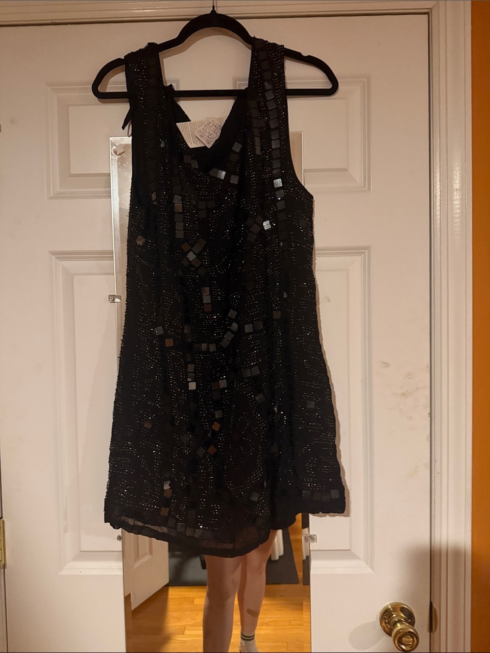 Black Beaded Sleeveless Evening Dress( NWT!) - Picture 2 of 4